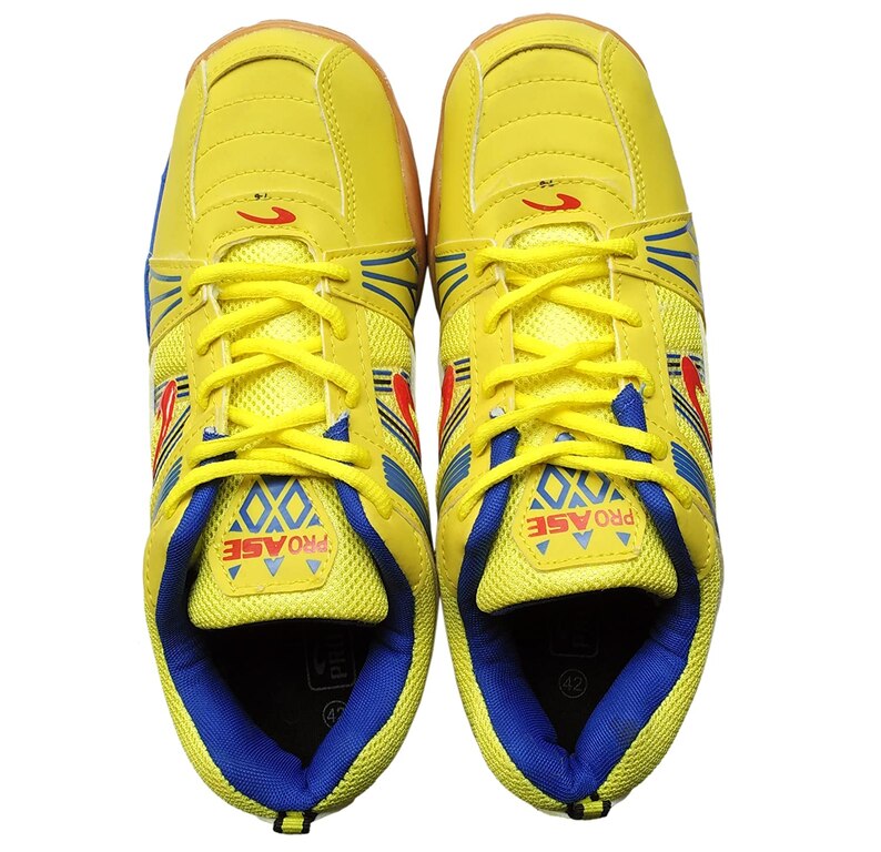 PRO ASE NonMarking Badminton Court Shoes (11, Yellow